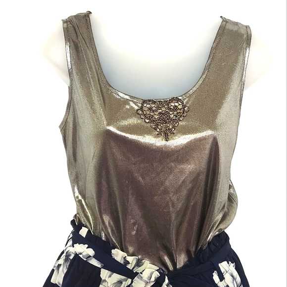 3 for $25- Gold Camisole Top, Size Large - Picture 11 of 13